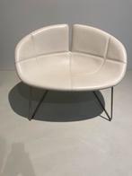 Moroso lounge stoel wit leder, Maison & Meubles, Chaises, Comme neuf, Design, Cuir, Enlèvement ou Envoi