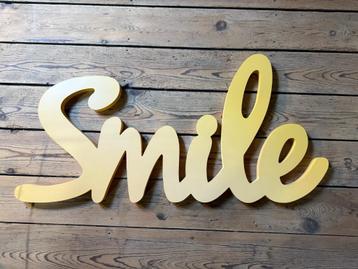 Enseigne SMILE en bois Déco murale beschikbaar voor biedingen