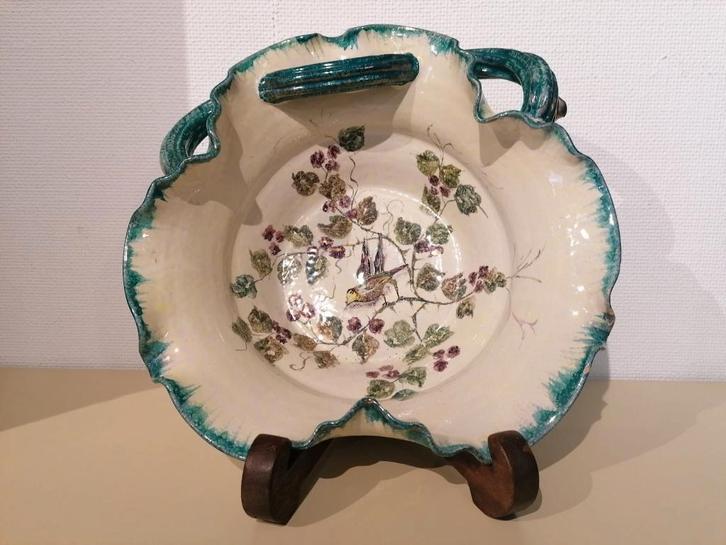 Italiaanse schaal – handbeschilderd aardewerk, Antiek en Kunst, Antiek | Schalen, Ophalen