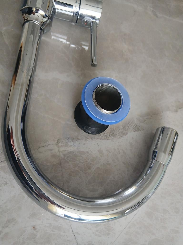 Robinet avec indication de couleur pour la température de l', Bricolage & Construction, Sanitaire, Enlèvement, Chrome, Robinet