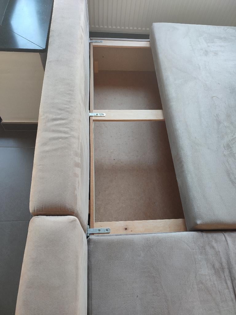 Zetelbed, Ophalen, Hoekbank, Tweepersoons, Zo goed als nieuw