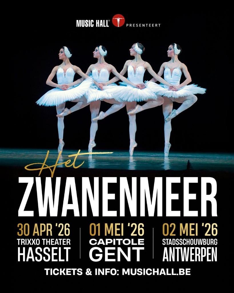 2 Tickets Het Zwanenmeer 30/04 Hasselt, Tickets en Kaartjes, Theater | Toneel, Dans en Opera, Twee personen, April
