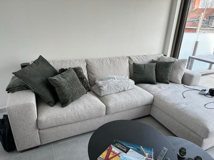 Hoekzetel met chaise longue, Maison & Meubles, Canapés | Coins salons complets, Comme neuf, Tissus, Enlèvement