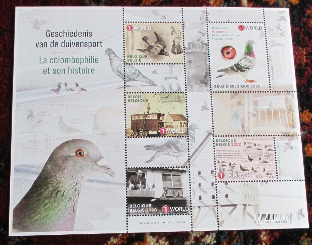 1 blok BL288 de geschiedenis van de duivensport, Frankeerzegel, Ophalen of Verzenden, Zonder stempel, Postfris