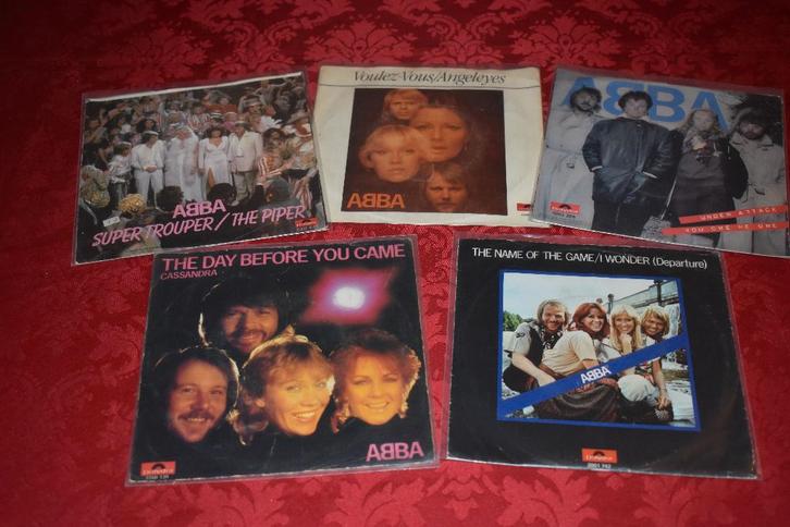 diverse 45t's van ABBA, CD & DVD, Vinyles | Pop, Comme neuf, 1960 à 1980, Autres formats, Enlèvement ou Envoi