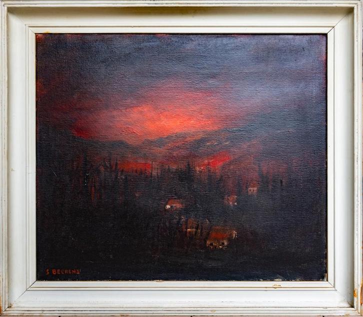 Schilderij Sylvain Beerens, Antiek en Kunst, Kunst | Schilderijen | Klassiek, Ophalen