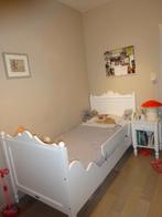 Bed Bopita Belle incl. lattenbodem, bedhekje en nachtkastje, Ophalen, 85 tot 100 cm, Zo goed als nieuw, Lattenbodem