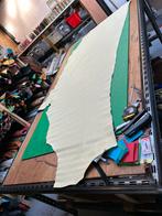 Banaan geel  halve huid 1.3 mm dikte soepel kroko print A230, Ophalen of Verzenden, Zo goed als nieuw, Geel