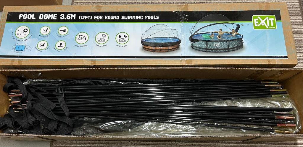 Zwembad overkapping, 3.6m diameter, Ophalen, Zo goed als nieuw, Afdekzeil