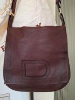 lederen schoudertas in bordeaux bruin leder, Verzenden, Bruin, Handtas