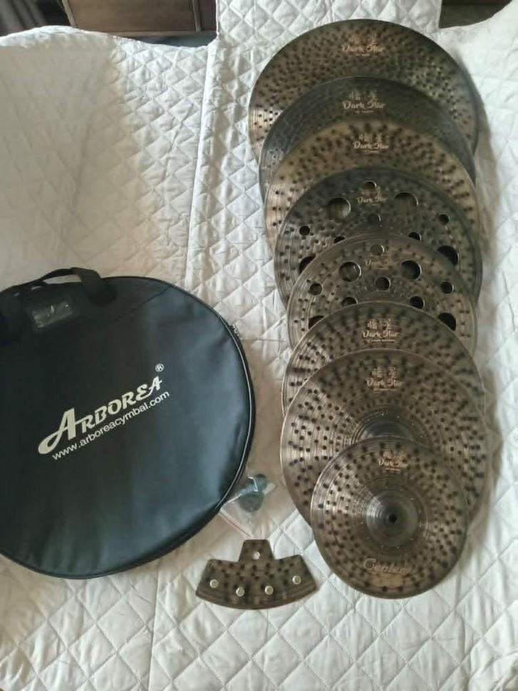Centent DarkStarB10 volledige set cimbaal Zildjian Meinl, Muziek en Instrumenten, Drumstellen en Slagwerk, Zo goed als nieuw, Overige merken