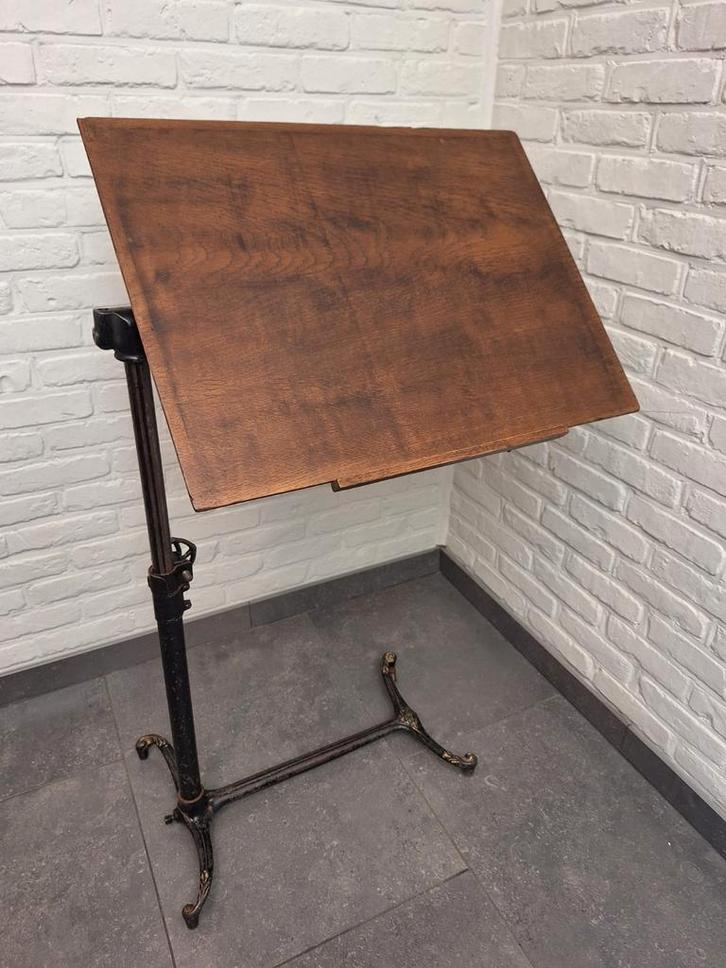 Verstelbare leestafel / library reading stand circa 1900, Antiek en Kunst, Antiek | Meubels | Tafels, Ophalen