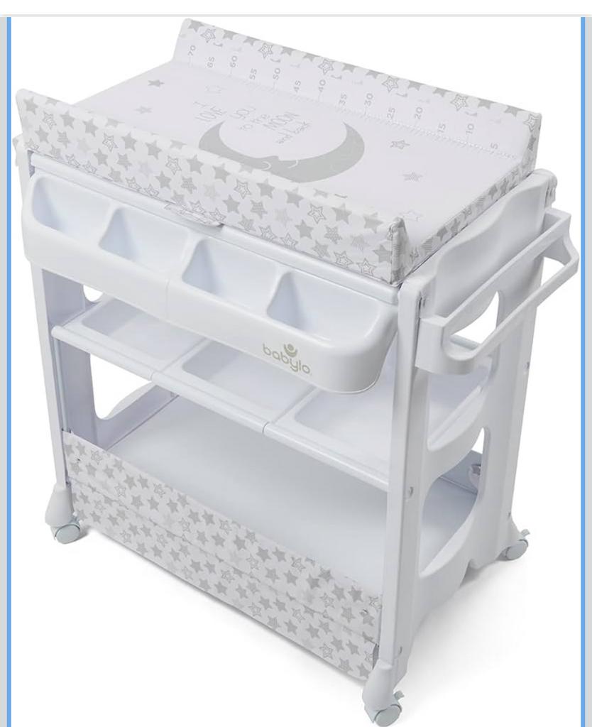 Table a langer pour bebe avec roulette neuve !, Enlèvement, Comme neuf