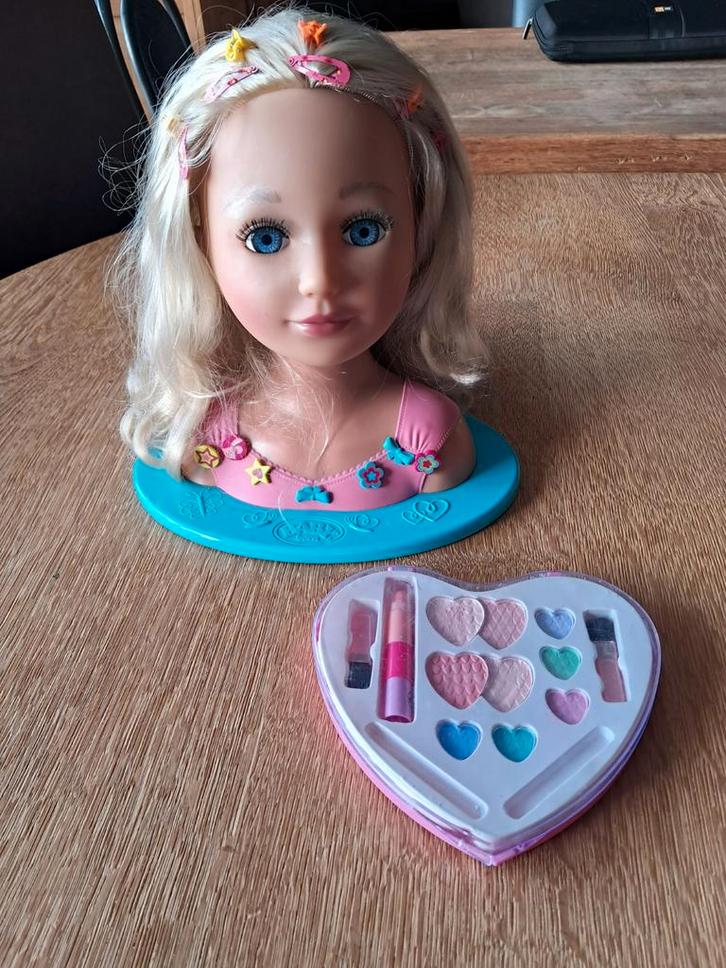 Kaphoofd baby born met speltjes met make up doosje, Kinderen en Baby's, Speelgoed | Poppen, Ophalen