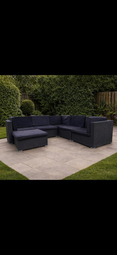 Luxe loungeset hoekopstelling incl. kussens, Tuin en Terras, Tuinsets en Loungesets, Zo goed als nieuw, Loungeset, Ophalen