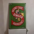 Ancienne plaque émaillée singer, Collections, Enlèvement ou Envoi