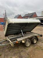 Dubbelas aanhangwagen 3zijdige kipper, Ophalen