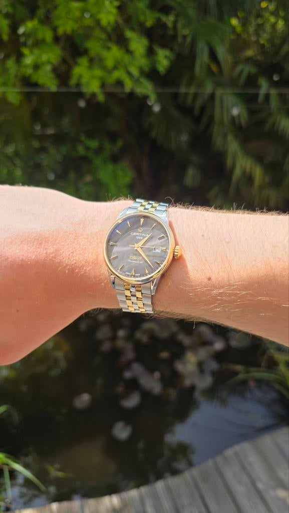 Certina 38mm heren horloge, Handtassen en Accessoires, Horloges | Heren, Staal, Staal, Polshorloge, Zo goed als nieuw