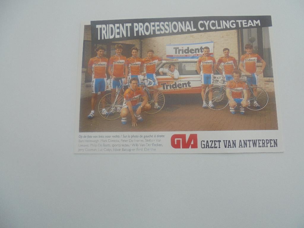 wielerploeg  trident, Collections, Photos & Gravures, Envoi, 1980 à nos jours, Comme neuf, Photo