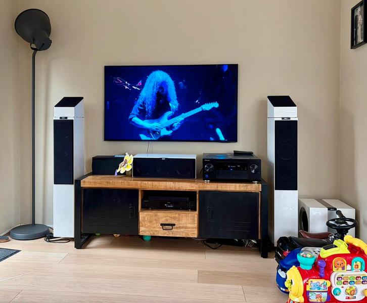 KEF R200c center en KEF R400b Subwoofer TOP High end geluid!, Audio, Tv en Foto, Luidsprekerboxen, Zo goed als nieuw, Ophalen