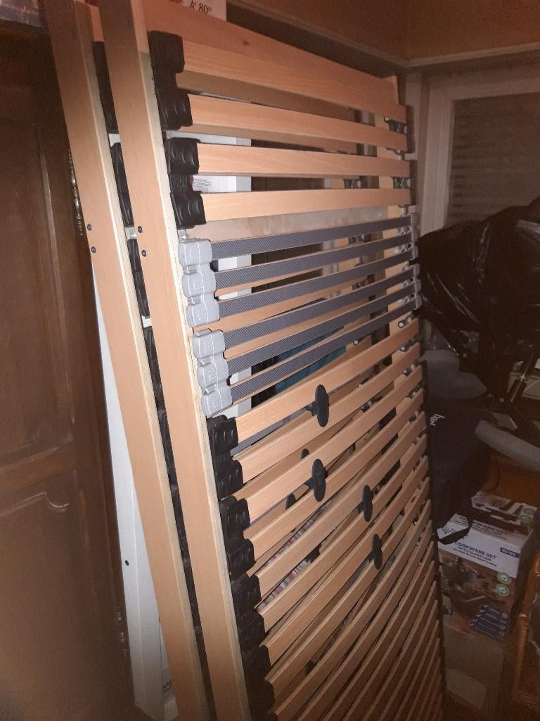 Lattenbodems met pootjes Auping, Ophalen, 90 cm, Tweepersoons, Zo goed als nieuw