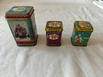 3 kleine blikken thee-doosjes, Verzamelen, Ophalen of Verzenden