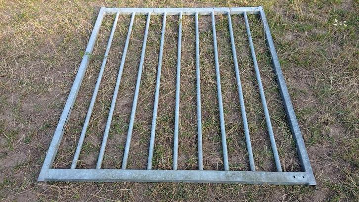 **Nieuwe enkele spijlen draaipoort**, Jardin & Terrasse, Portes de jardin, Neuf, Portail battant, 150 à 200 cm, 150 à 200 cm, Enlèvement