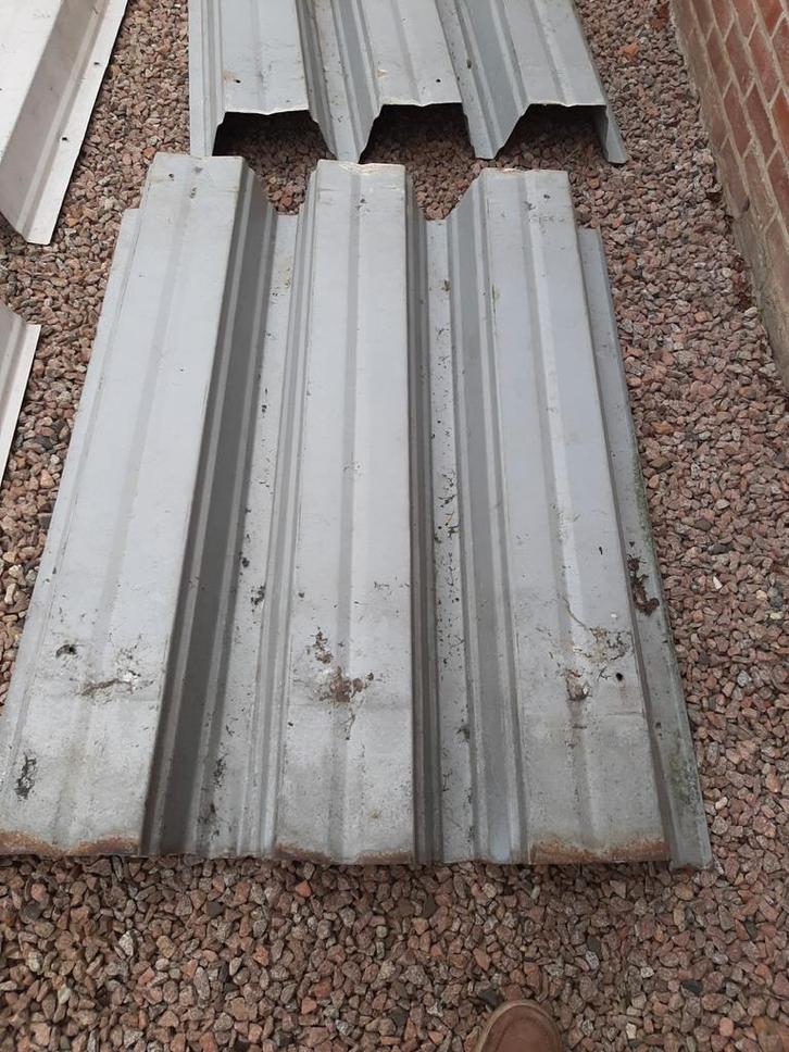 dakplaten 1x 1.70 x85,2x 1.60 x85 3x1.20 x 85, Doe-het-zelf en Bouw, Dakpannen en Dakbedekking, Gebruikt, Golfplaat, Metaal, Ophalen