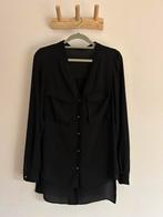 Zwarte lange blouse lange mouwen open rug Zara maat XS, Kleding | Dames, Blouses en Tunieken, Ophalen of Verzenden, Zo goed als nieuw