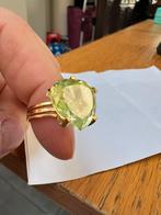 Goud 18 karaat Bezel steen hart, Ophalen of Verzenden, Zo goed als nieuw, Goud