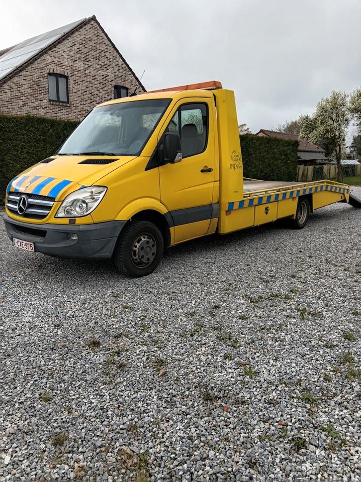 Mercedes sprinter 519 oprijwagen Tijhof/ autm/ motor 230dkm, Auto's, Bestelwagens en Lichte vracht, Bedrijf, Te koop, Mercedes-Benz