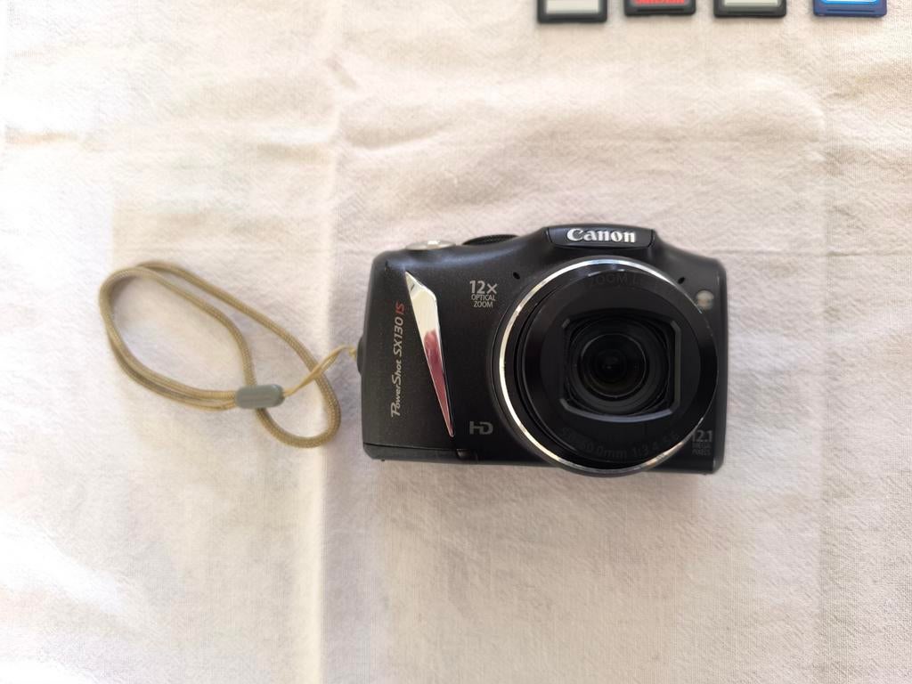 Canon PowerShot SX130 IS – 12MP – 12x zoom – met SD-kaarten, Audio, Tv en Foto, Fotocamera's Digitaal, Gebruikt, Compact, Canon