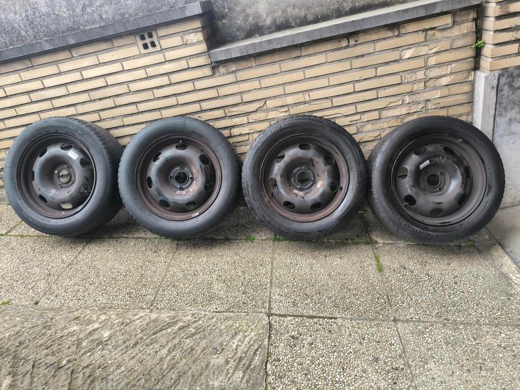 4 velgen met Michelin zomer banden 215 55R16, Autos : Pièces & Accessoires, Pneus & Jantes, Pneus et Jantes, 215 mm, 16 pouces