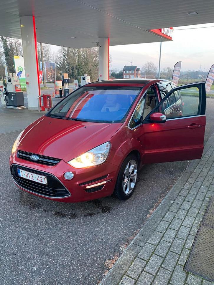 Ford s max 7 zitplaatsen, Auto's, Ford, Particulier, S-Max, Trekhaak, Diesel, Euro 5, Monovolume, 5 deurs, Handgeschakeld, Rood
