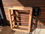 Zelfgemaakte steigerhout schoenenkast, Tuin en Terras, Ophalen, Zo goed als nieuw