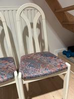 Stoelen (4), Enlèvement, Utilisé, Blanc, Tissus