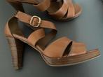 Prachtige sandalen in leder, camel kleur, Enlèvement ou Envoi, Comme neuf