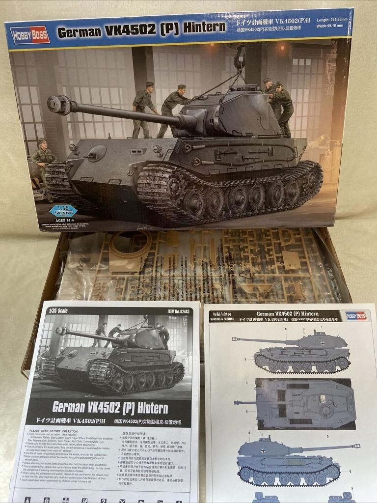 1/35 Hobby boss VK4502, Hobby en Vrije tijd, Modelbouw | Auto's en Voertuigen, Overige merken, Tank, 1:32 tot 1:50, Nieuw