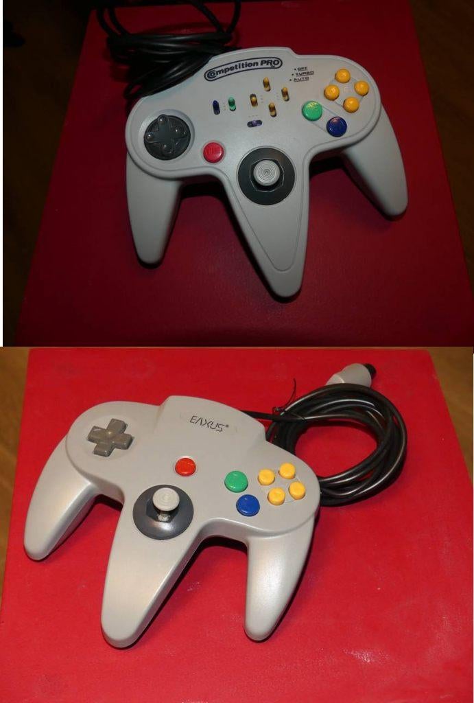 Nintendo 64 Competition Pro + “EAXUS” controller, Games en Spelcomputers, Spelcomputers | Nintendo 64, Ophalen of Verzenden, Gebruikt