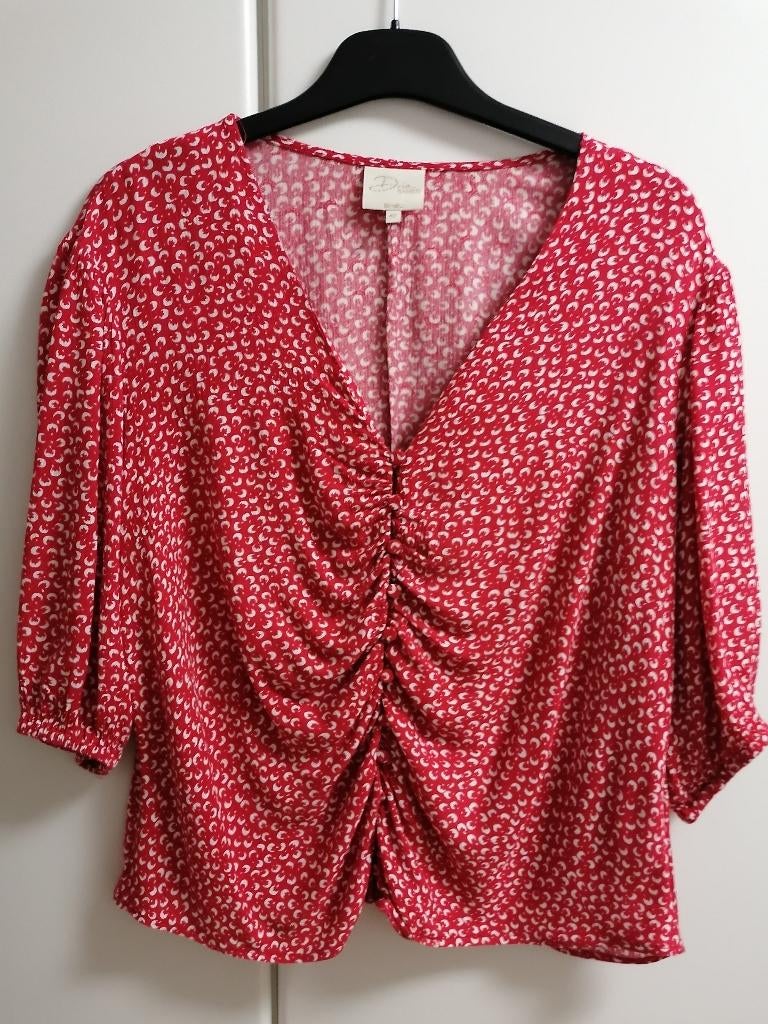 Rood bloesje met 3/4 mouwen van Dina Tersago for JBC, 40, Ophalen of Verzenden, Nieuw, Rood