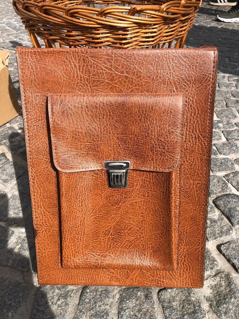 Vintage bruine fietstas / opbergtas – stevig & praktisch, Ophalen, Zo goed als nieuw