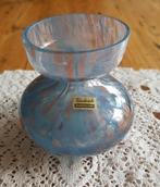 Lichtblauw kristallen vaasje met koper accenten, Friedrich, Enlèvement ou Envoi