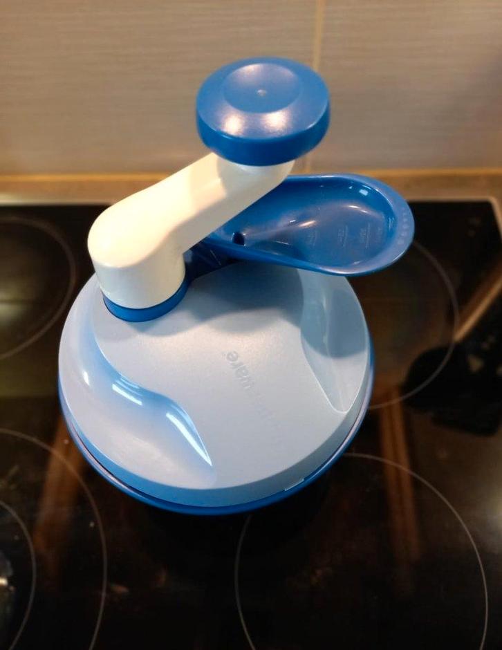 tupperware mixer,menger, Huis en Inrichting, Keuken | Tupperware, Zo goed als nieuw, Bak of Kom, Blauw, Wit, Ophalen