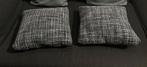 Originele Minotti Kussens Zwart/Wit NP €750 p/st, Ophalen of Verzenden, Zo goed als nieuw, Grijs, Vierkant