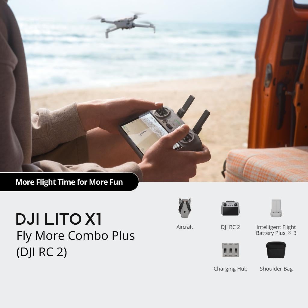 DJI LITO X1 FLY MORE COMBO PLUS INCL RC2, Ophalen of Verzenden, Nieuw, Elektro, Quadcopter of Multicopter