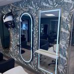 kaptafel zwart goud rond rechthoek spiegel kapsalon kapper, Huis en Inrichting, Ophalen of Verzenden, Nieuw