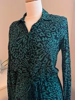 Longue robe chemisier léopard CKS • xs, Enlèvement ou Envoi, Comme neuf, Vert, Taille 34 (XS) ou plus petite