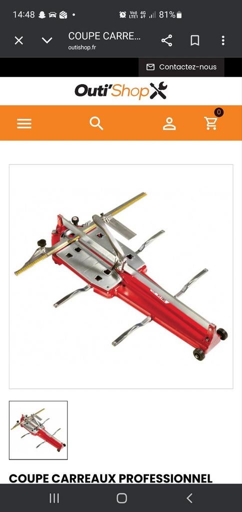 Talia coupé carreaux professionnel neuf, Bricolage & Construction, Boîtes à outils, Enlèvement