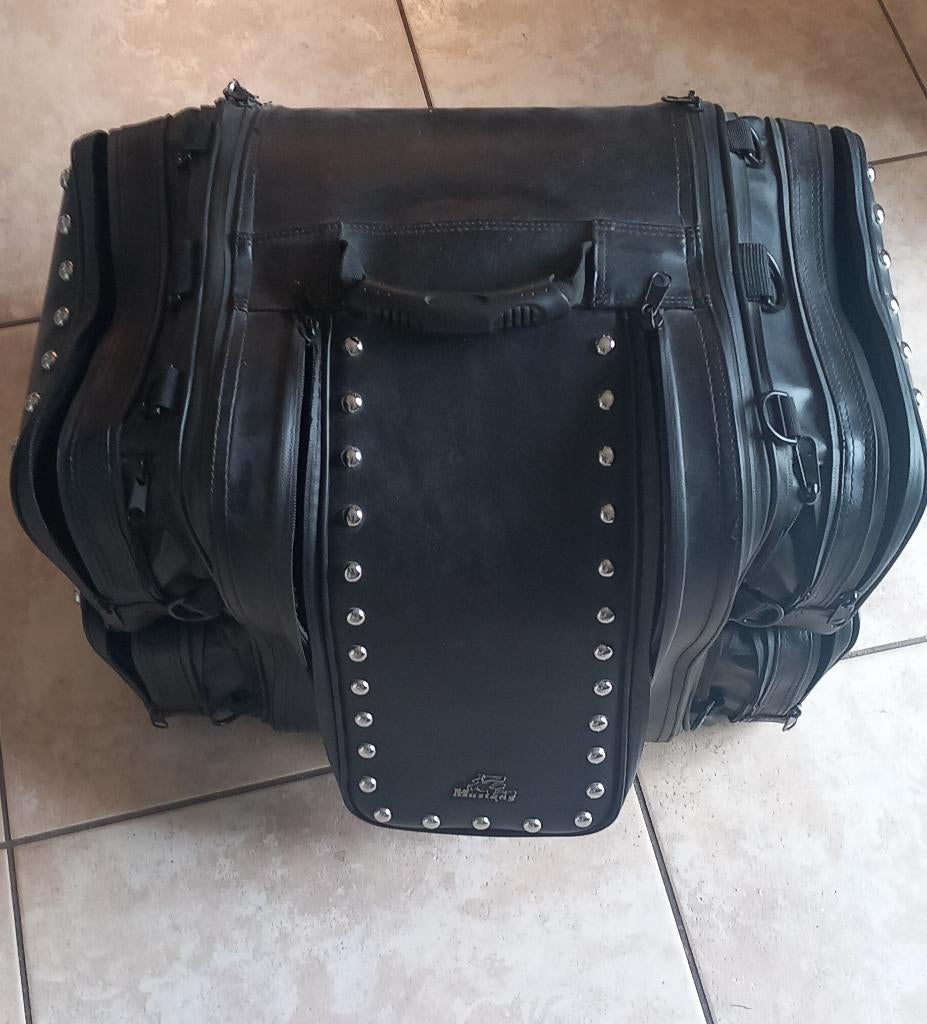 Grand étui à bagages en cuir, Motos, Accessoires | Valises & Sacs, Comme neuf, Enlèvement