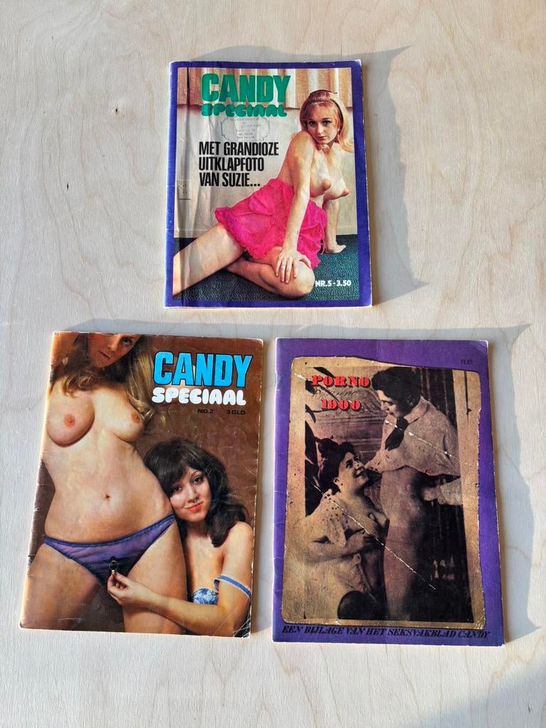 2x vintage “Candy Speciaal” jaren 60 + 1 bijlage porno 1900, Ophalen of Verzenden, Zo goed als nieuw